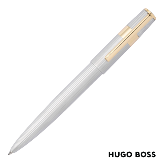 Hugo Boss Pen Gear Pinstripe Silver/Gold Ballpoint (HSV2854B)