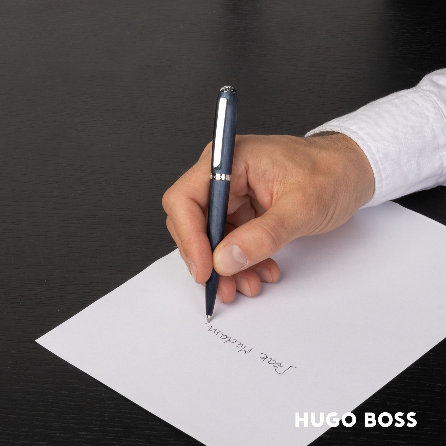 Hugo Boss Pen  Contour Brushed Navy Ballpoint (HSY2434N)
