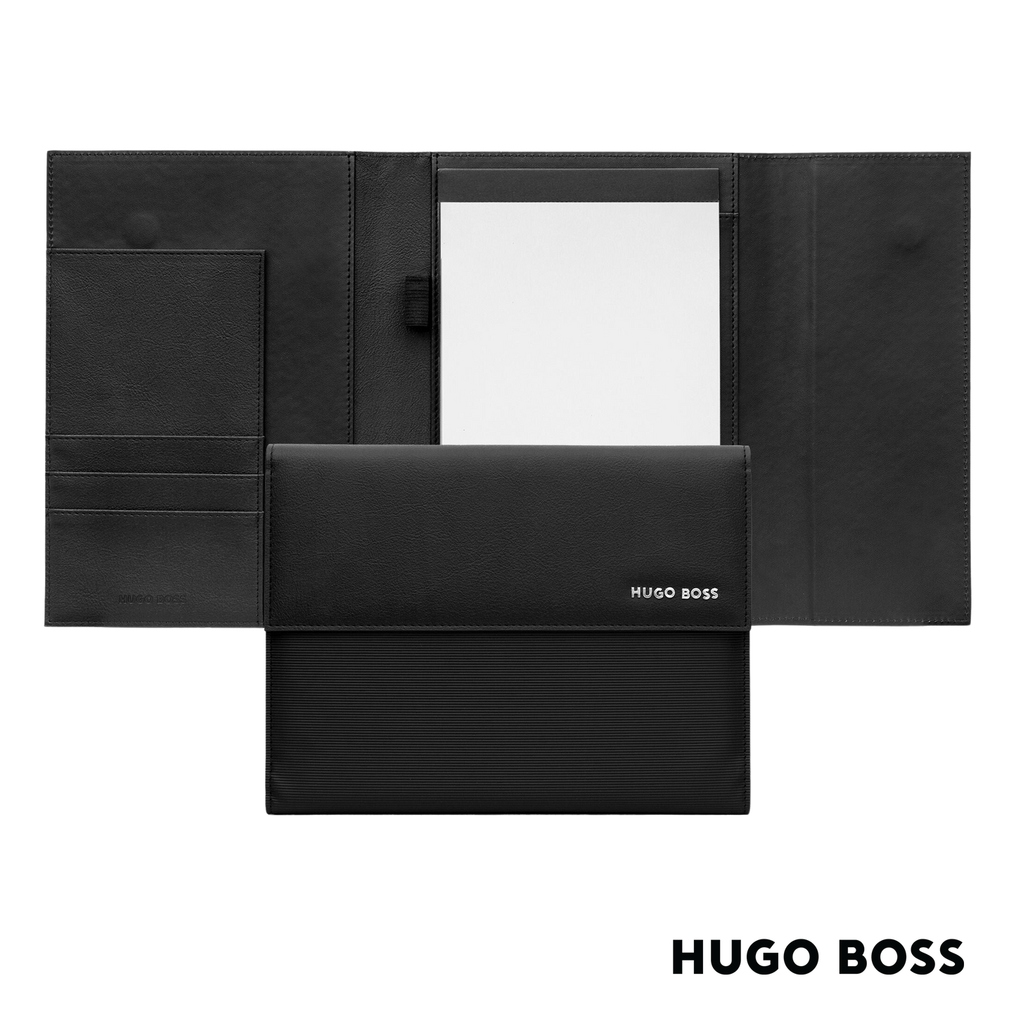 Hugo Boss Conference A5 Folder Pinstriple Black (HDM210A)