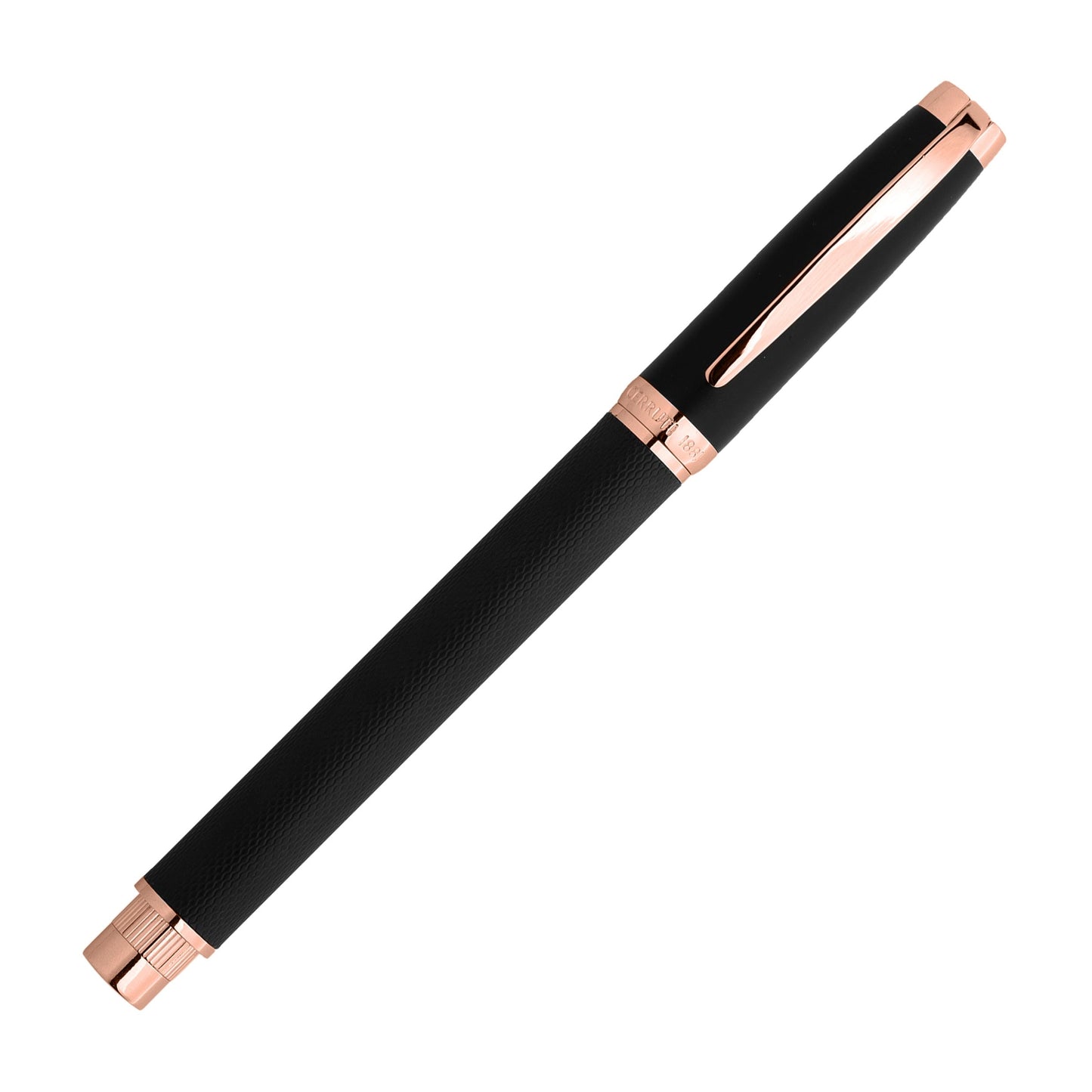 Cerruti 1881 Pen Myth Black Rose Gold Rollerball Pen (NSY1455E)