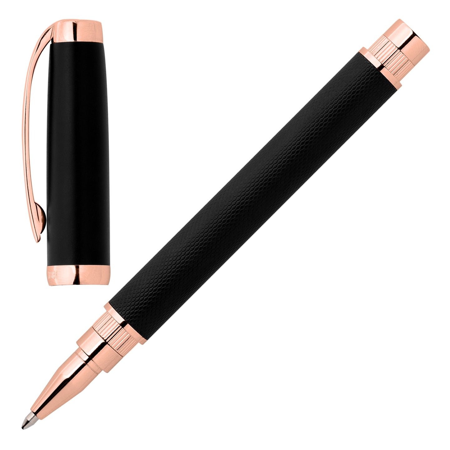 Cerruti 1881 Pen Myth Black Rose Gold Rollerball Pen (NSY1455E)