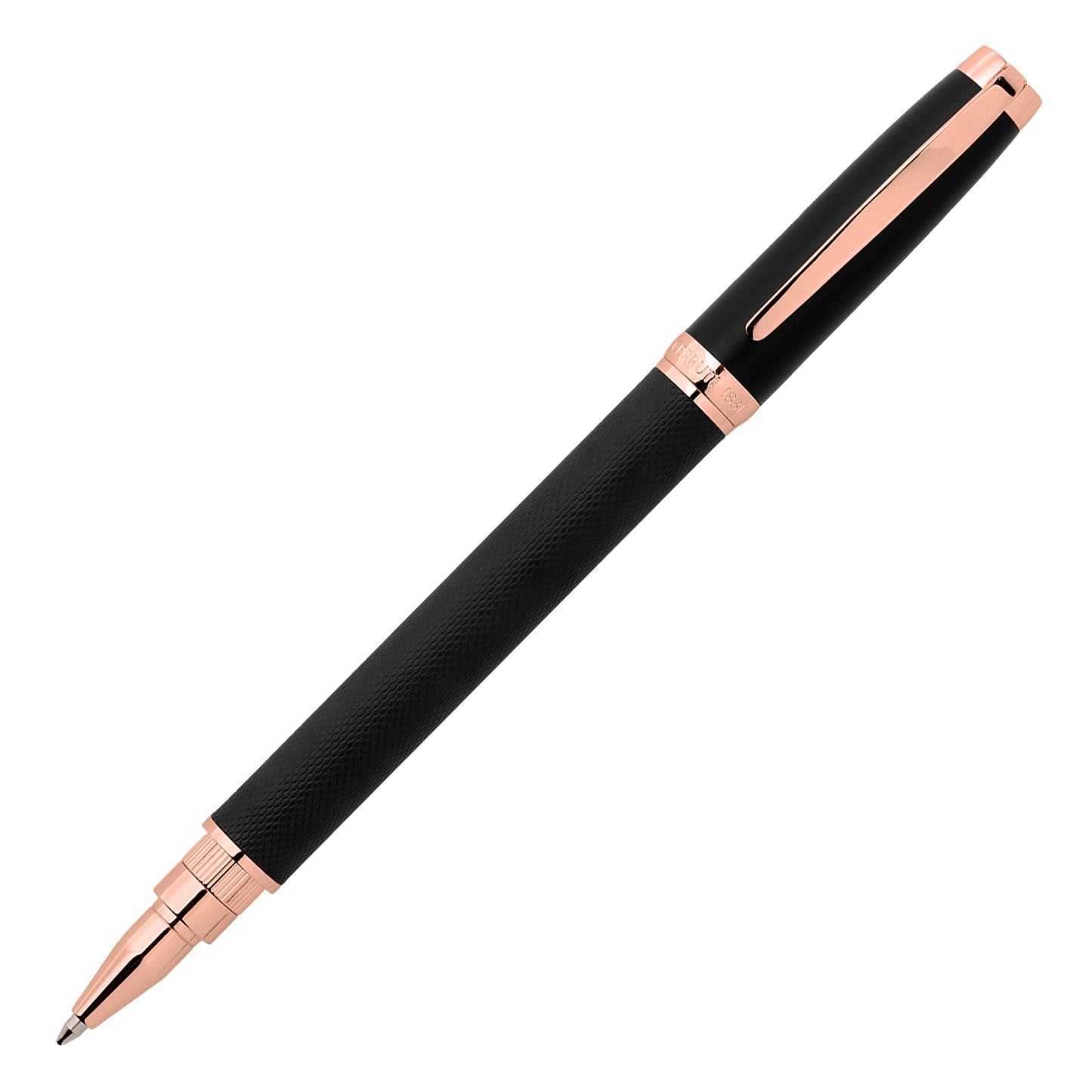 Cerruti 1881 Pen Myth Black Rose Gold Rollerball Pen (NSY1455E)