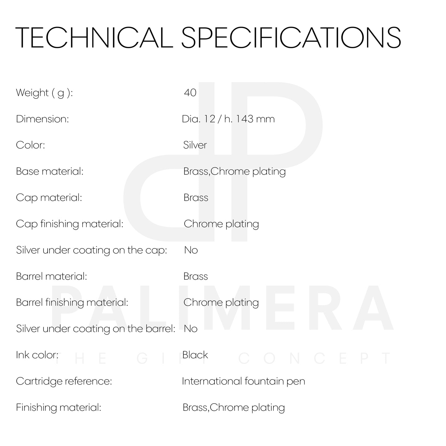 Hugo Boss Pen Filament Chrome Fountain (HSY2652B)
