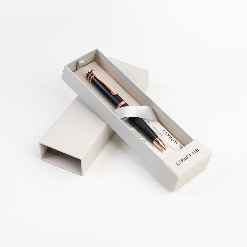 Cerruti 1881 Pen Austin Black/Rose Gold Ballpoint (NSR2874A)