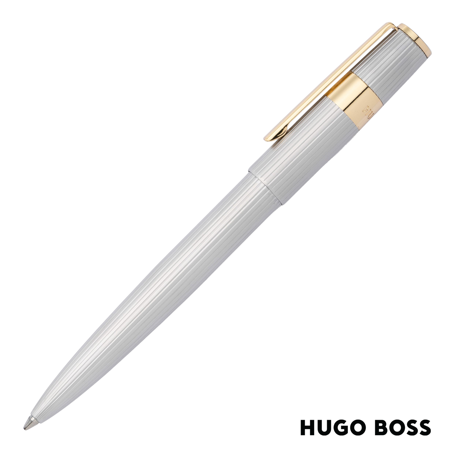 Hugo Boss Pen Gear Pinstripe Silver/Gold Ballpoint (HSV2854B)