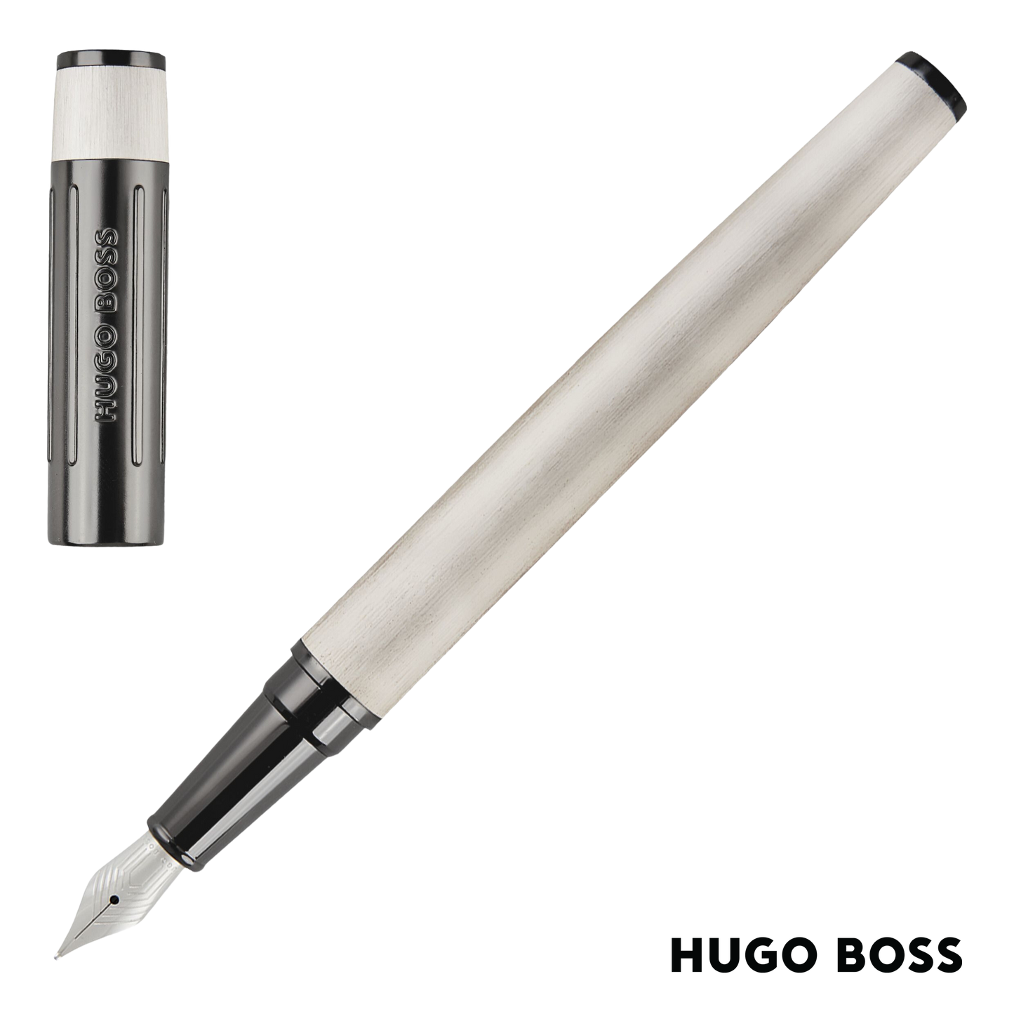 Hugo Boss Pen Rollerball Gear Ribs Chrome (HSV3065B)