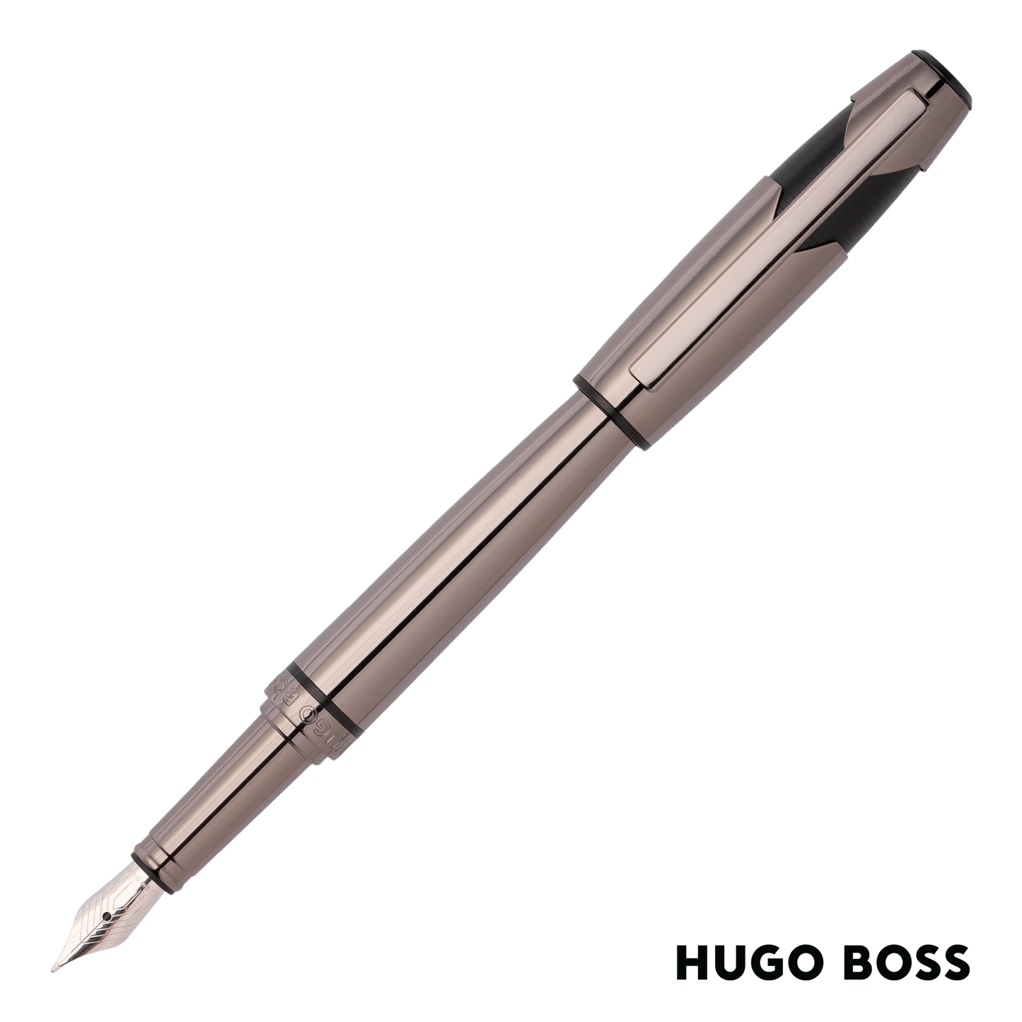 Hugo Boss Pen Chevron Black Fountain  (HSS2522D)