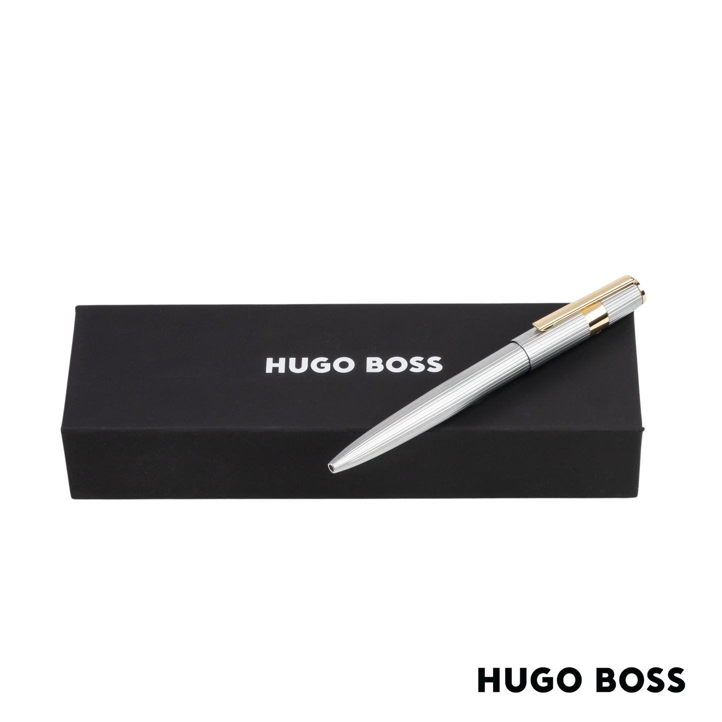 Hugo Boss Pen Gear Pinstripe Silver/Gold Ballpoint (HSV2854B)