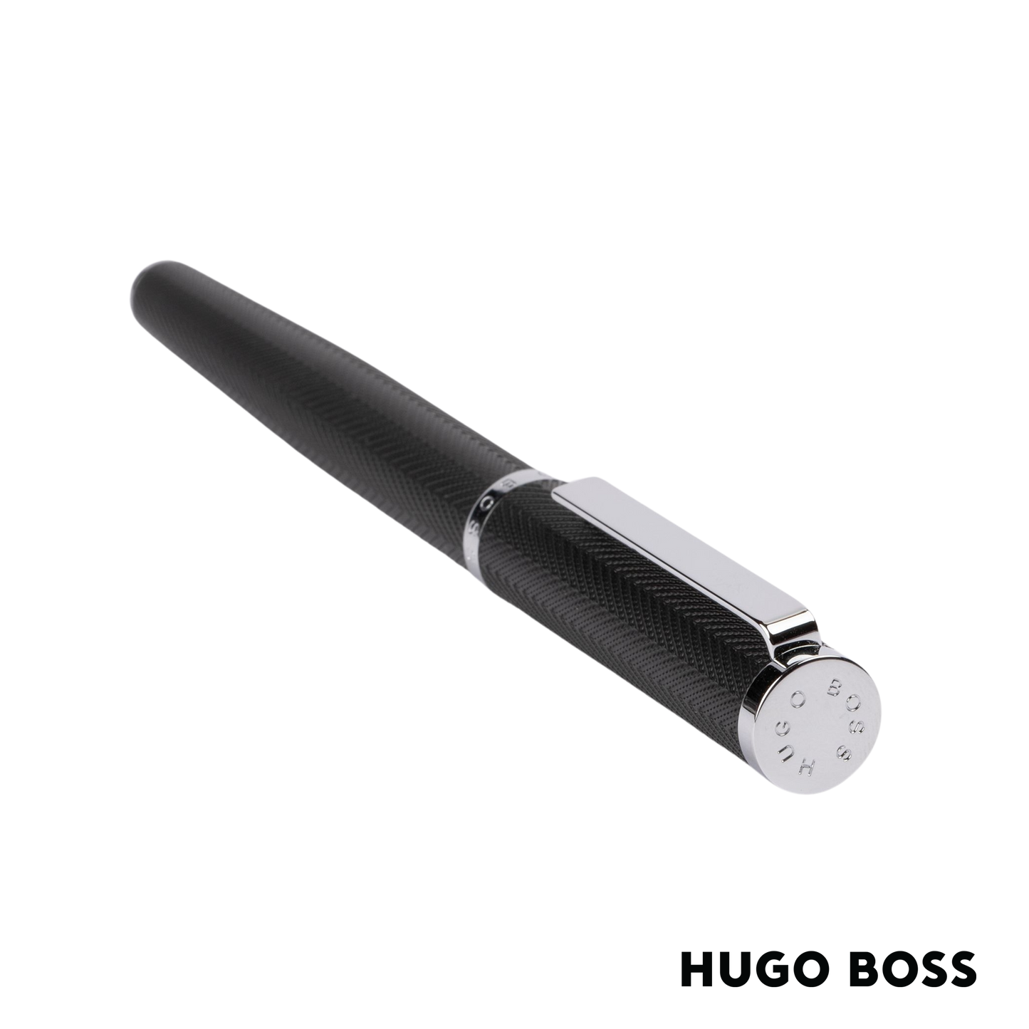 Hugo Boss Pen Formation Herringbone Chrome Rollerball (HSI1065B)