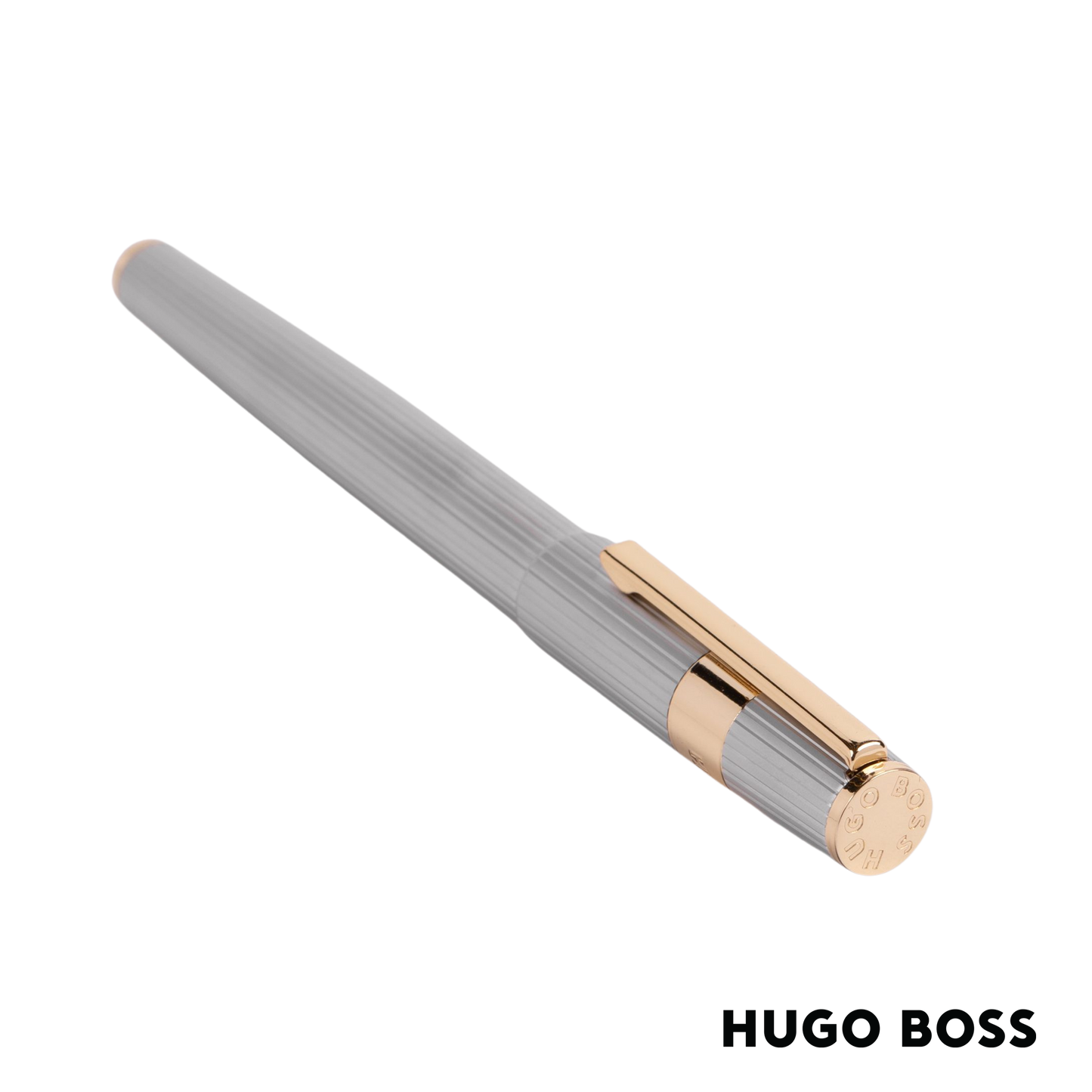 Hugo Boss Pen Gear Pinstripe Silver/Gold Rollerball (HSV2855B)