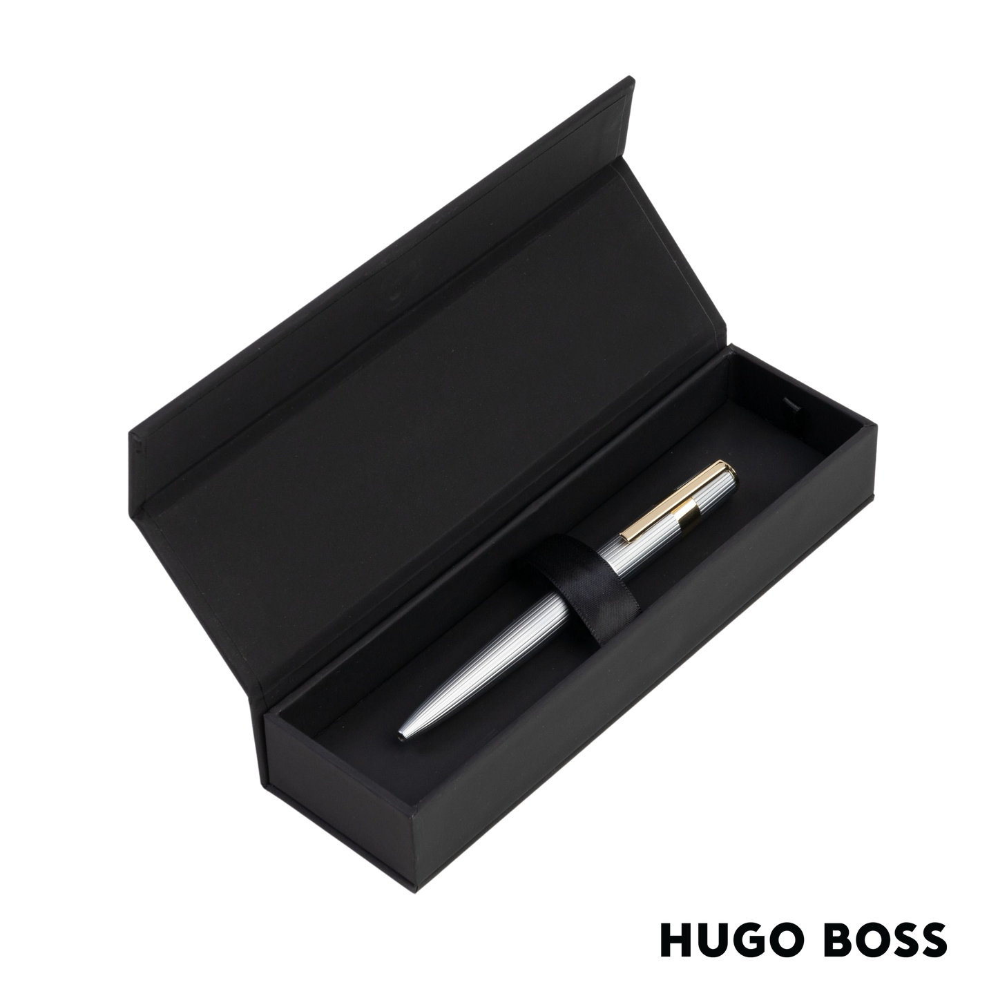 Hugo Boss Pen Gear Pinstripe Silver/Gold Ballpoint (HSV2854B)