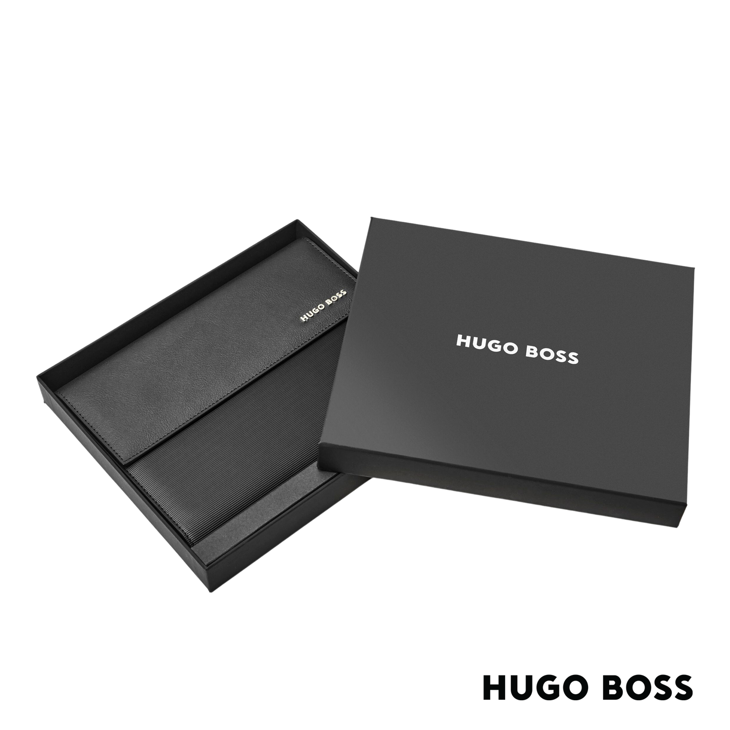 Hugo Boss Conference A5 Folder Pinstriple Black (HDM210A)