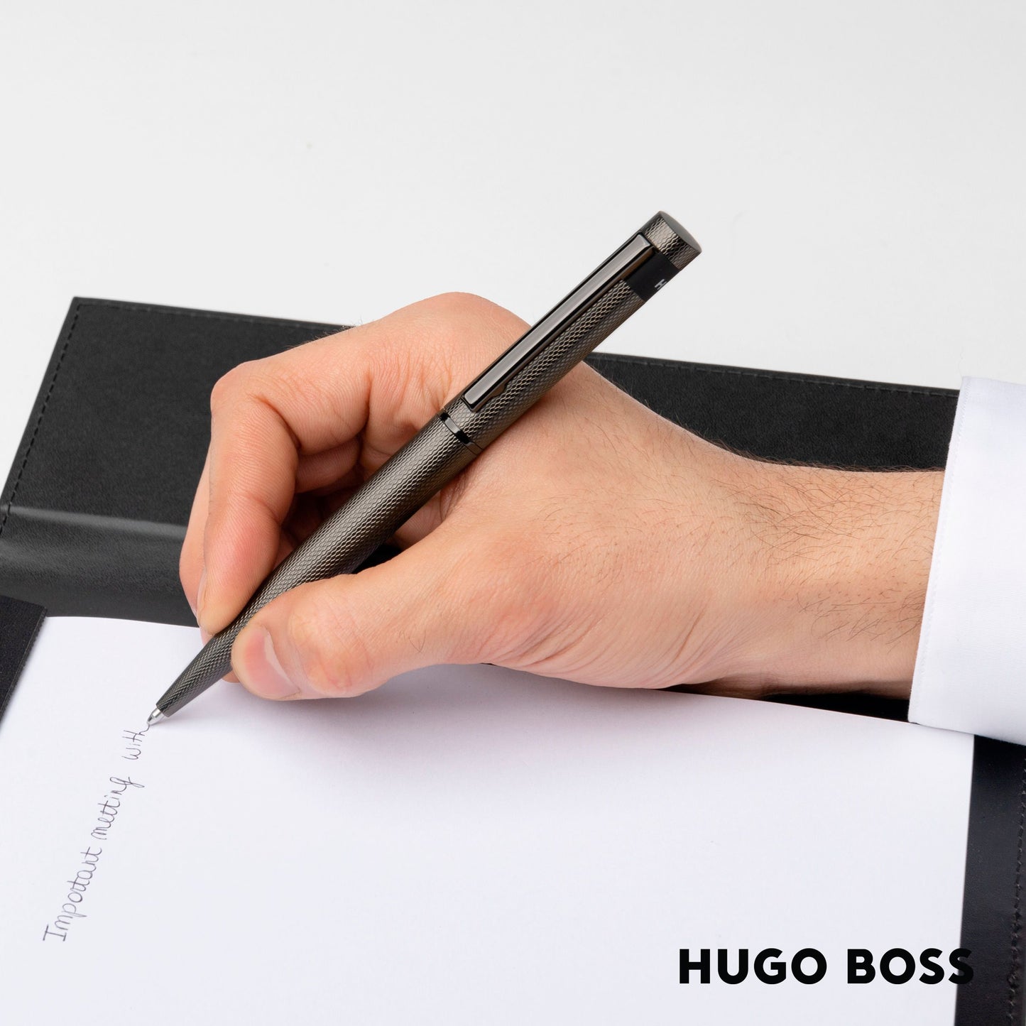 Hugo Boss Ballpoint Pen Loop Diamond Gun (HSW3674D)