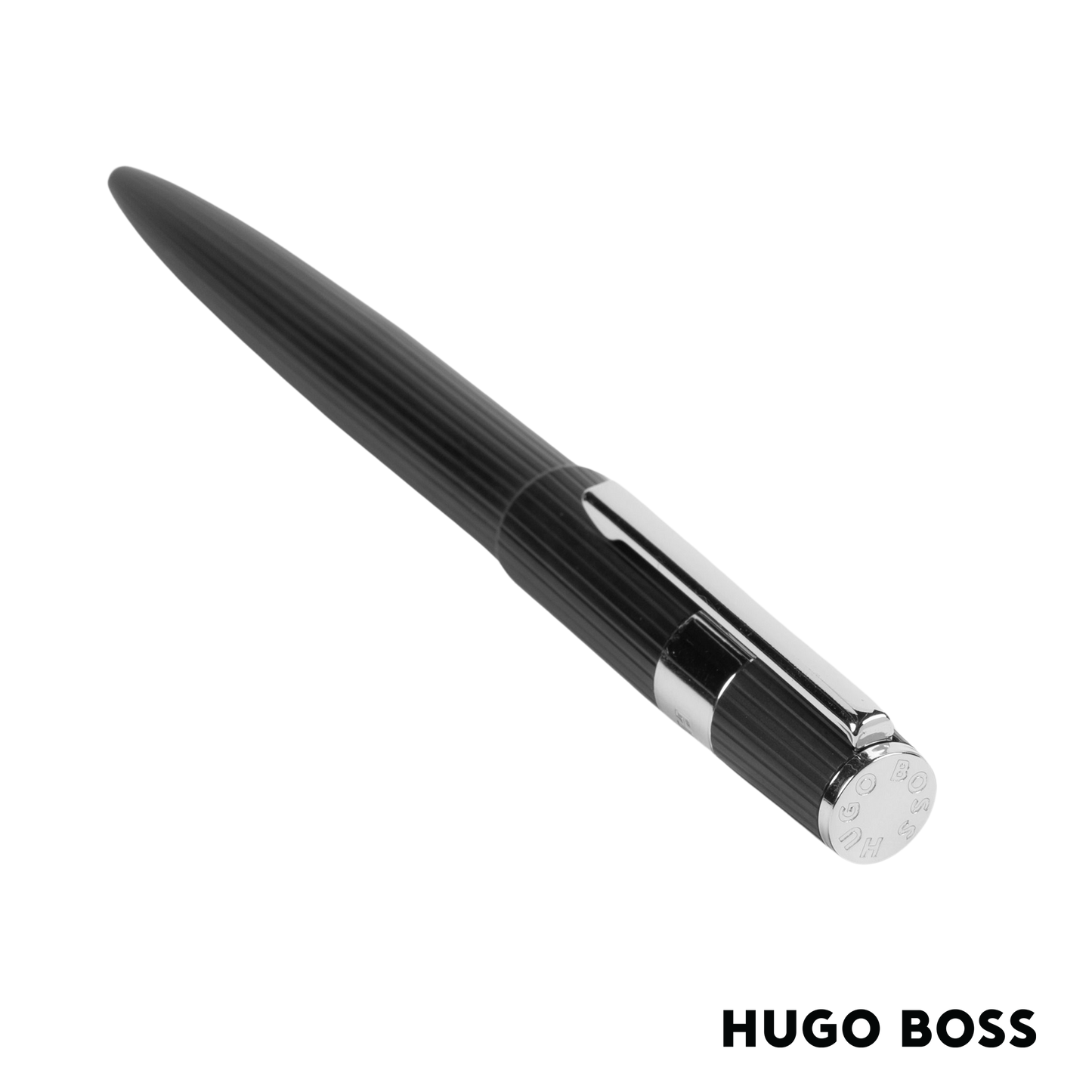 Hugo Boss Pen Gear Pinstripe Black/Chrome Ballpoint (HSV2854A)