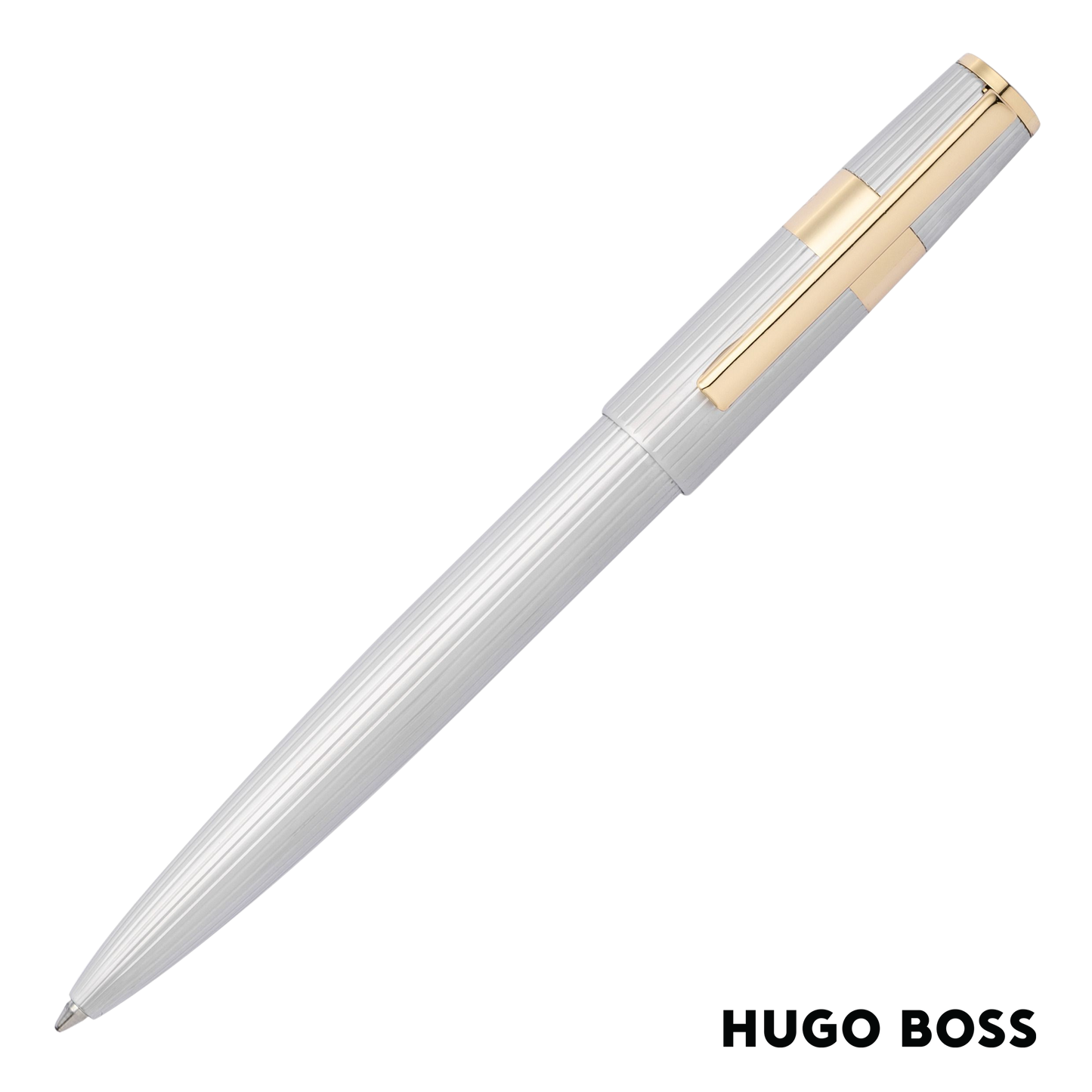 Hugo Boss Pen Gear Pinstripe Silver/Gold Ballpoint (HSV2854B)