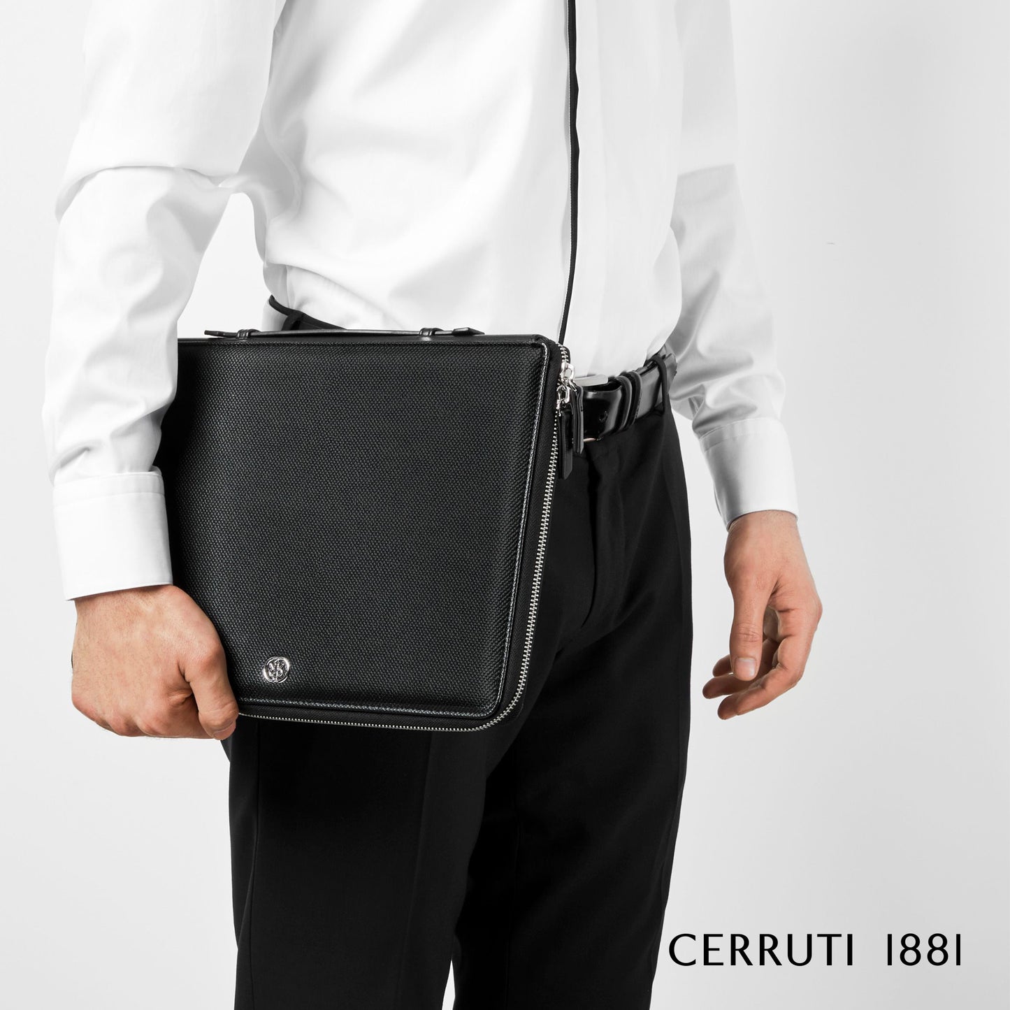 Cerruti 1881 Conference folder zip A4 Regent Black (NTA329A)