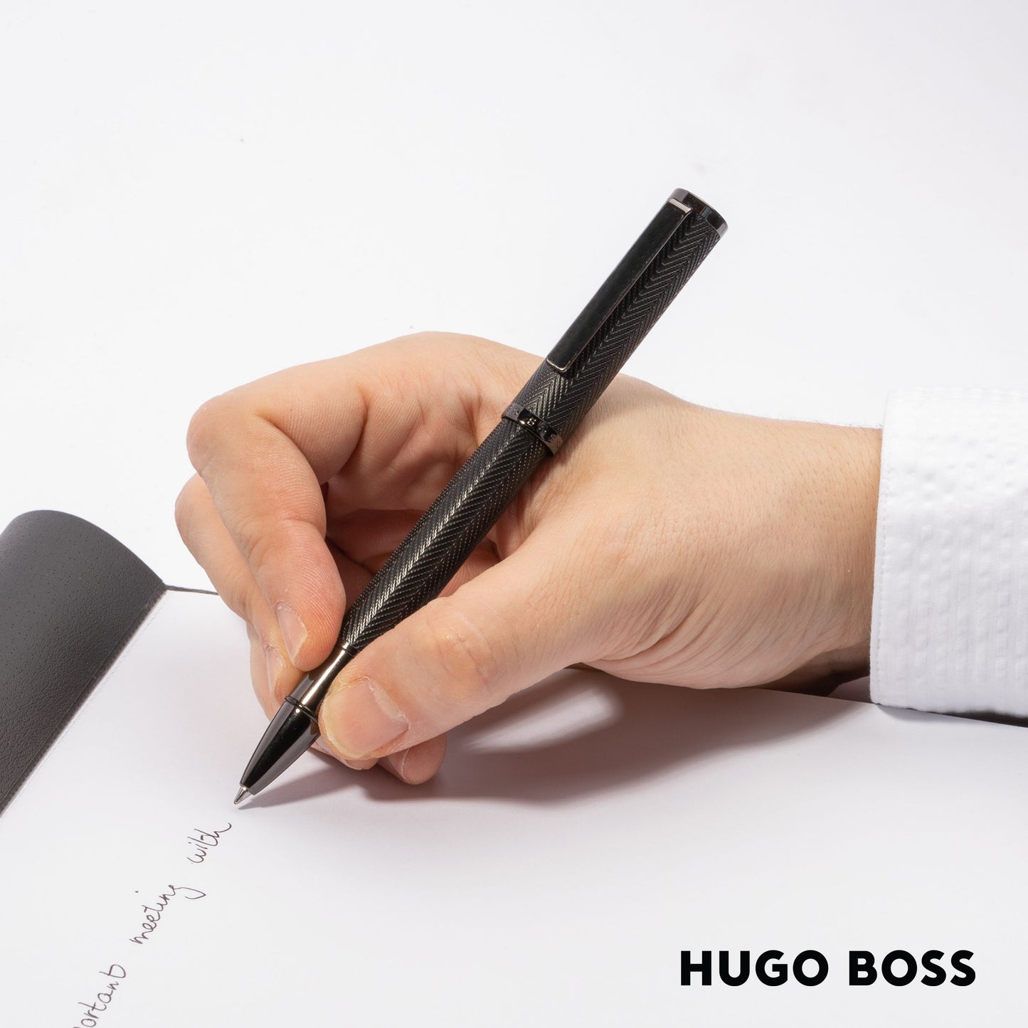 Hugo Boss Pen Formation Herringbone Gun Rollerball (HSI1065D)