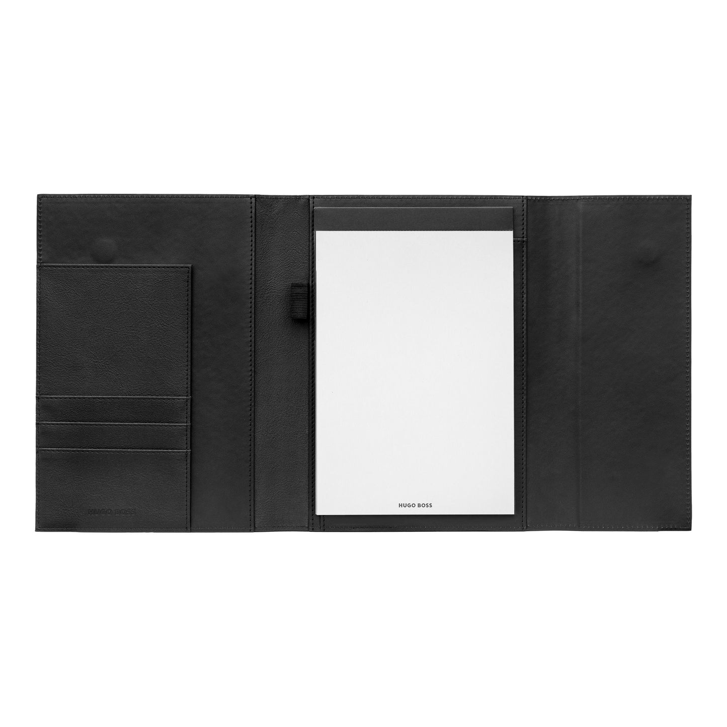 Hugo Boss Pen Set Pen Gear Icon Black (HSN2545A) & Pinstripe Black A5 Folder (HDM210A)