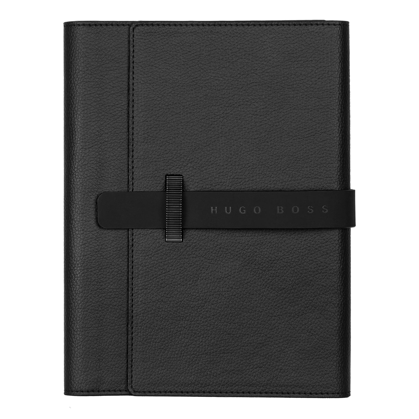 Hugo Boss Pen Set Illusion Gear Black A5 Folder & Illusion Gear Black (HPBM212A)