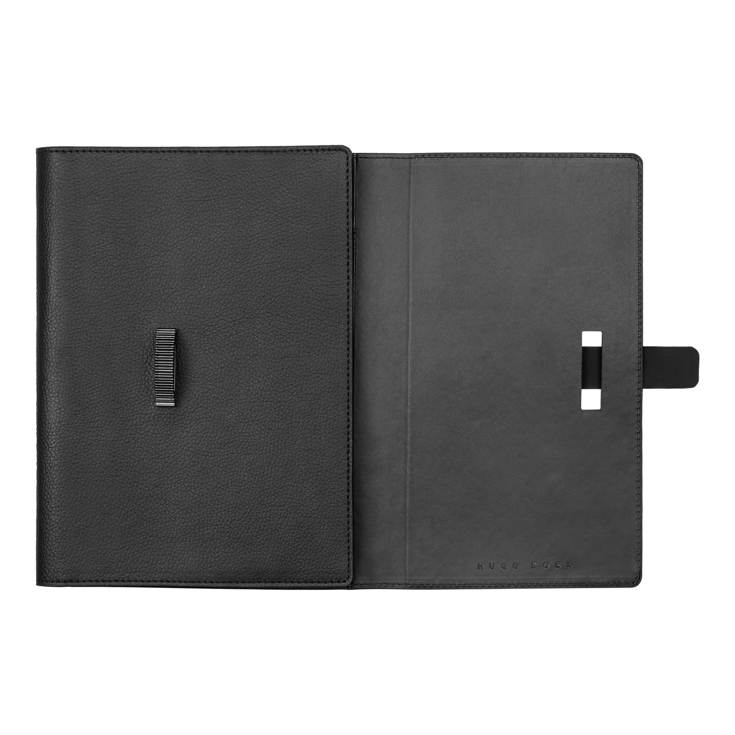 Hugo Boss Pen Set Illusion Gear Black A5 Folder & Illusion Gear Black (HPBM212A)