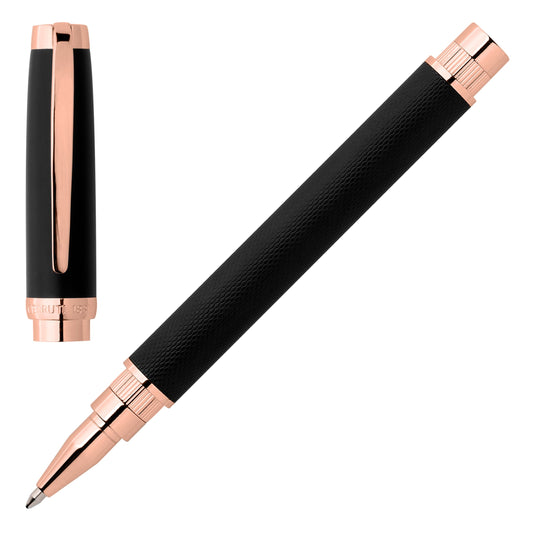 Cerruti 1881 Pen  Myth Black Rose Gold Rollerball Pen (NSY1455E)